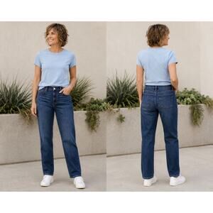 Old Navy WOW Boyfriend Jeans Women’s Size 6 Mid Rise Ankle Dark Wash